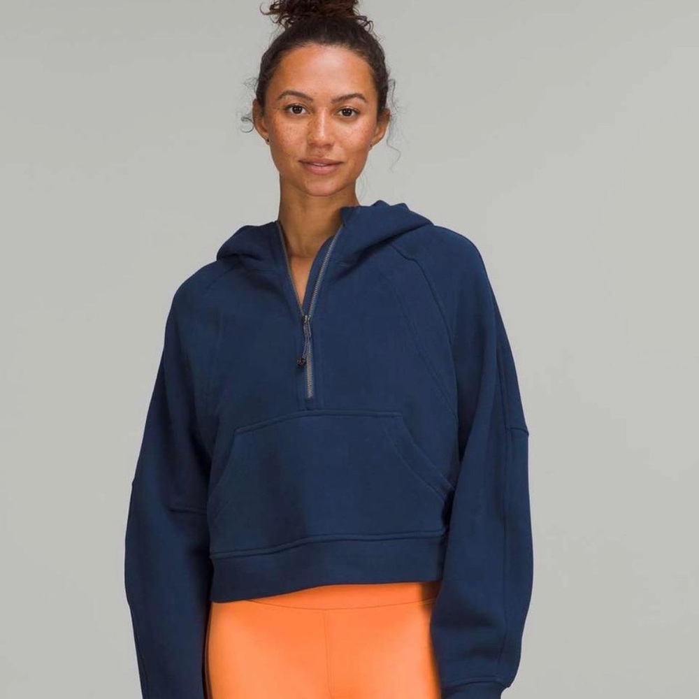 Navy Blue Lululemon Scuba Oversized Half-Zip Hoodie